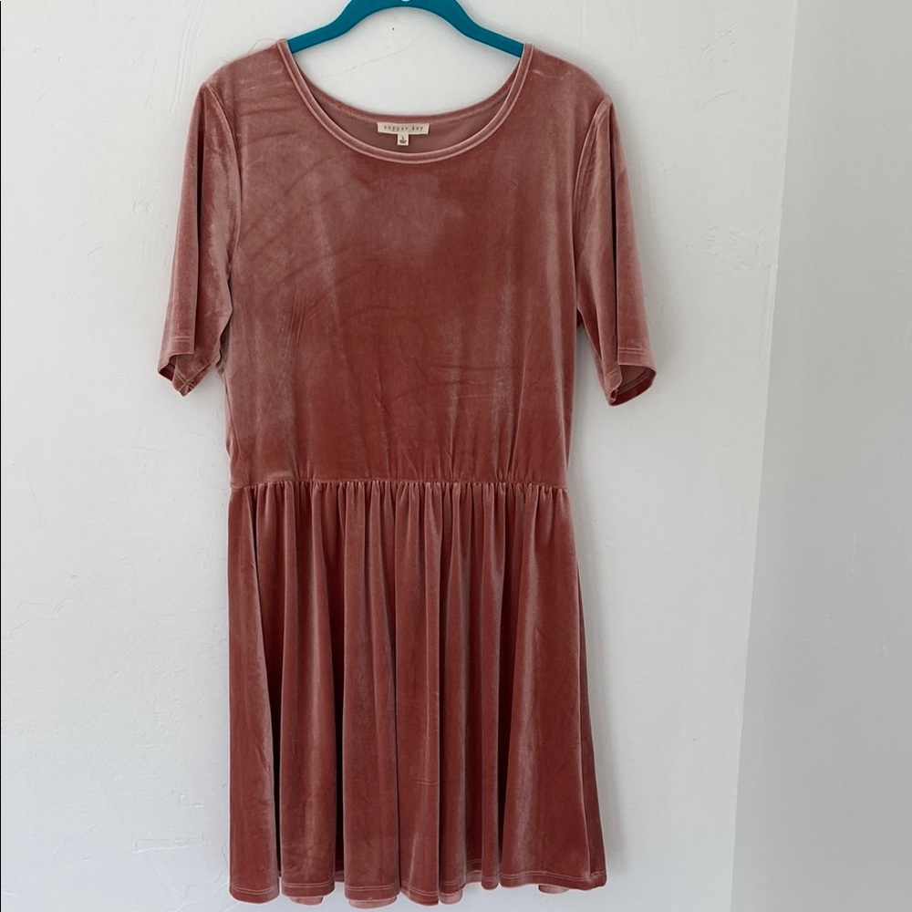 Copper Key Pink Sundress Short Sleeve Crew Neck